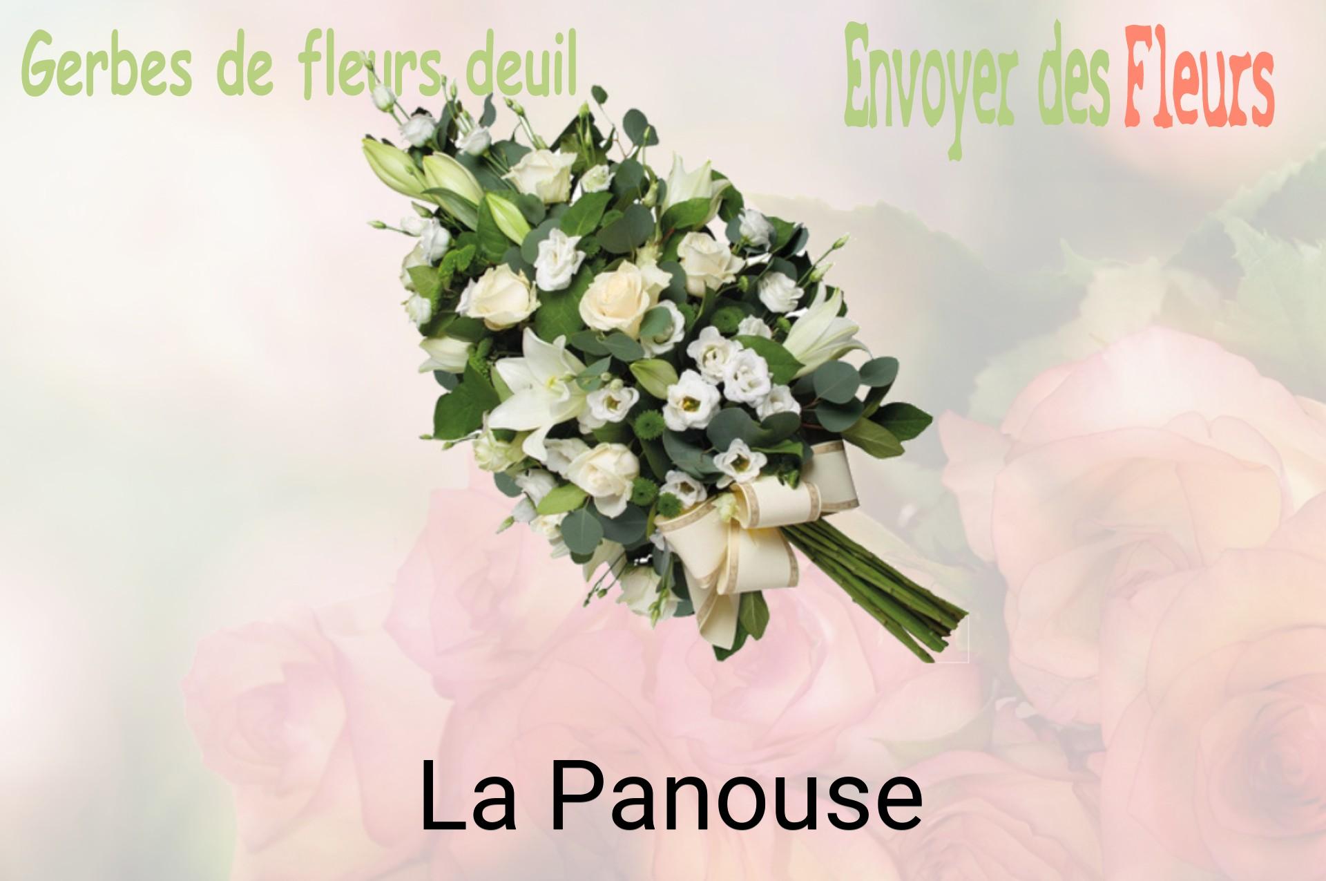 Gerbe de fleurs de deuil livrée à La Panouse